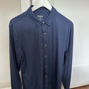 Rhône Commuter Shirt Slim in Navy. Large